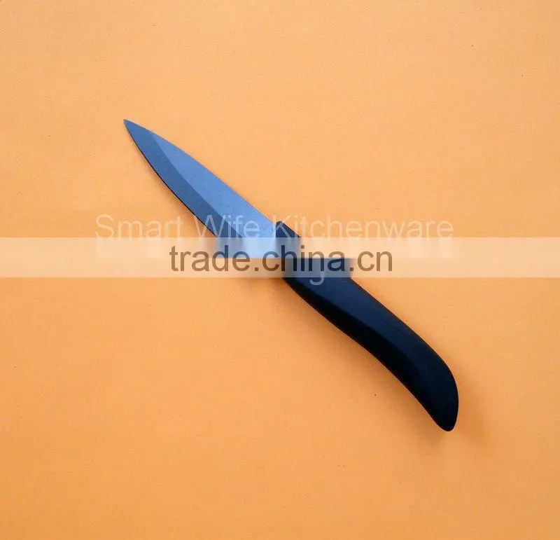 4 inch paring knife ceramic with straight black handle