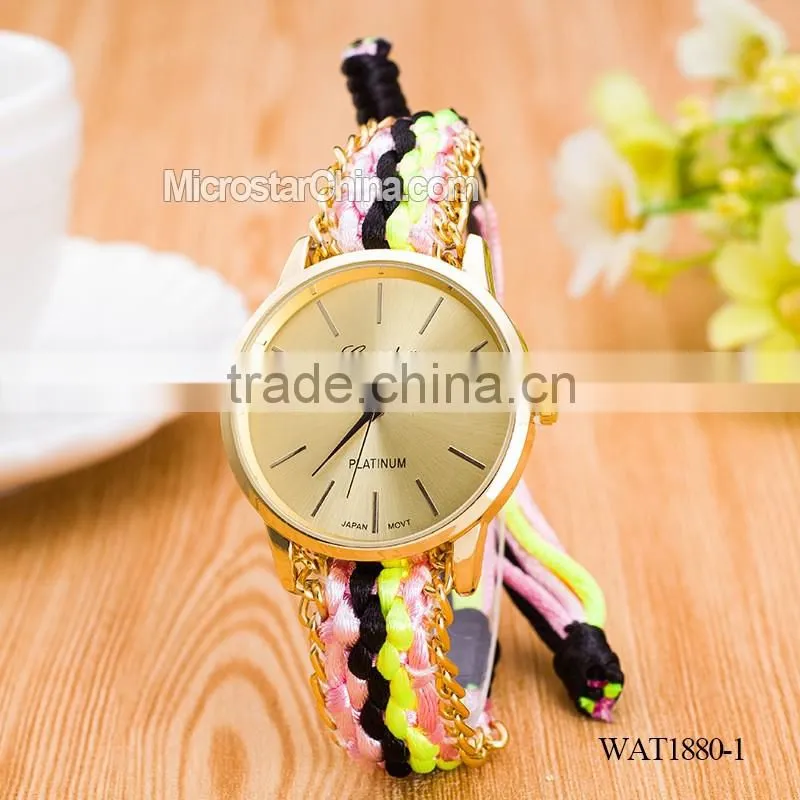 Elastic knitting watch chain casual watch price