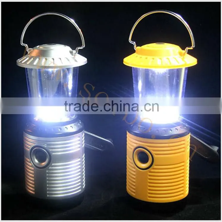 Emergency Hand Cranking LED hand lamp lantern for camping , hiking