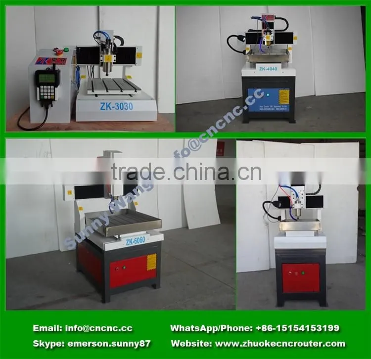 Small PCB CNC Router 6060 Milling Drilling Engraving Machine NCStuido Control 1.5Kw Spindle 600*600mm ZK-6060