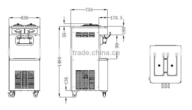 2015 high quanlity 220/60hz ice cream machine
