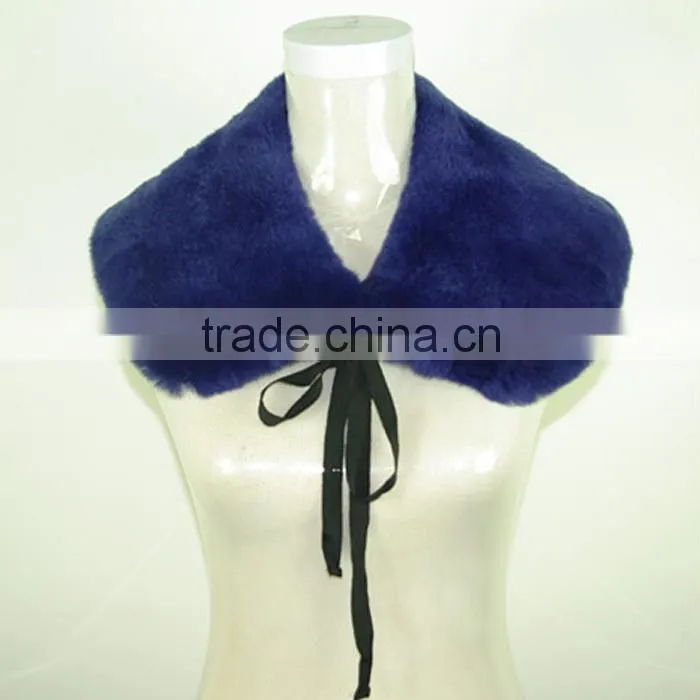 Real rex rabbit fur collar trim fur garment/neck accessorie KZ140030