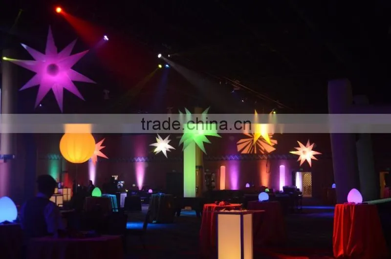 2016 factory direct sale color changing inflatable adevrtising hanging star, inflatable led stars for sale