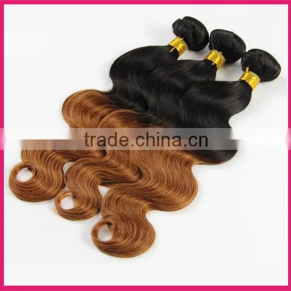 Hot sale wholesale price 100 human hair ombre hair weave