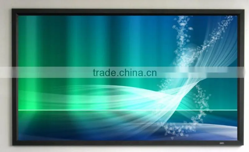 format 16:9 200 inch fixed Frame projector screen/ aluminum frame projection screen with black velvet
