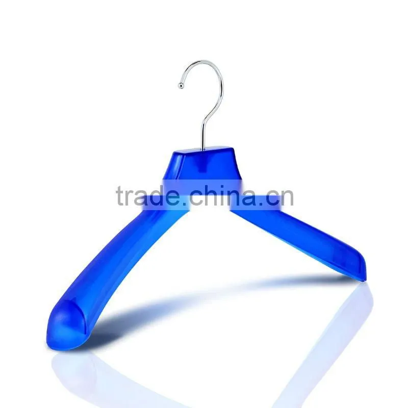 Transparent Sky Blue Plastic Hanger for Boutique Dresses Shop