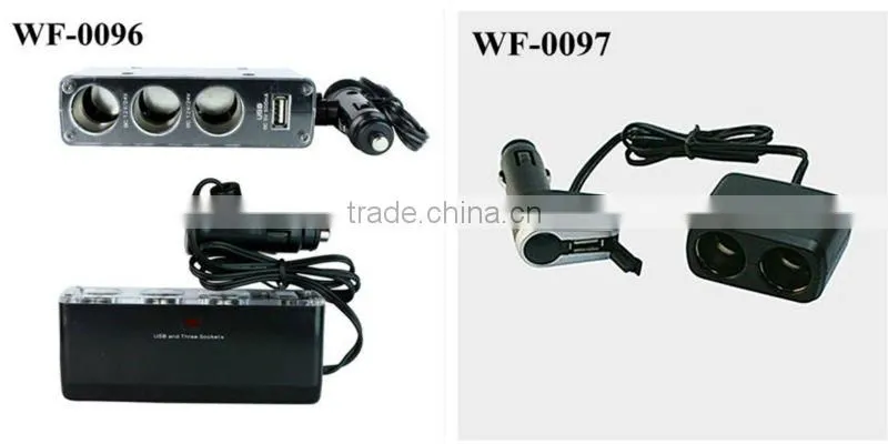 12V USB Car Charge With Three Socket