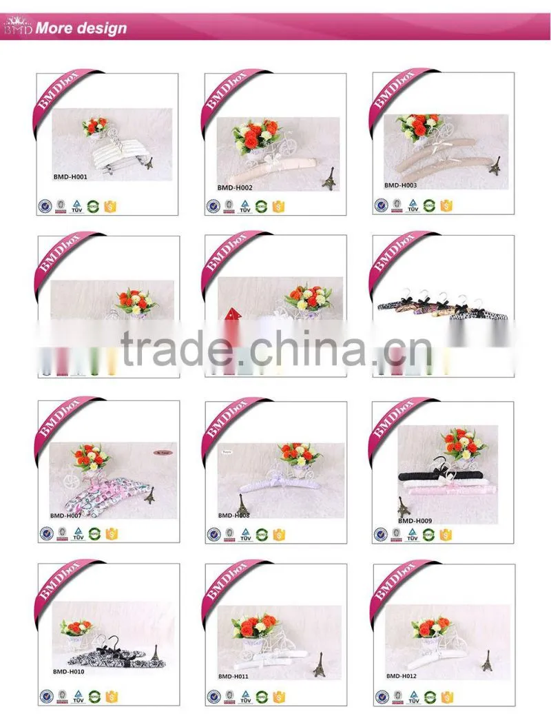 Cute silk ribbon clothes hanger for kid