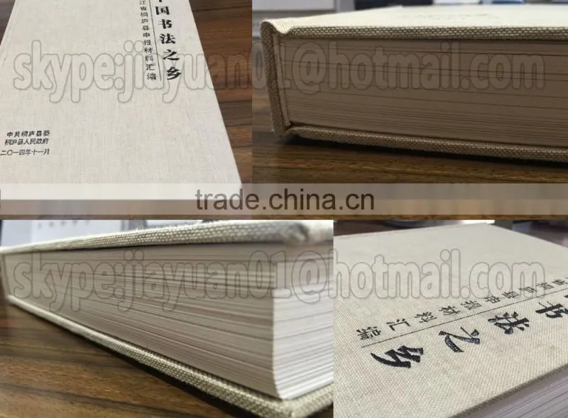 Foil stamping linen books customized printing