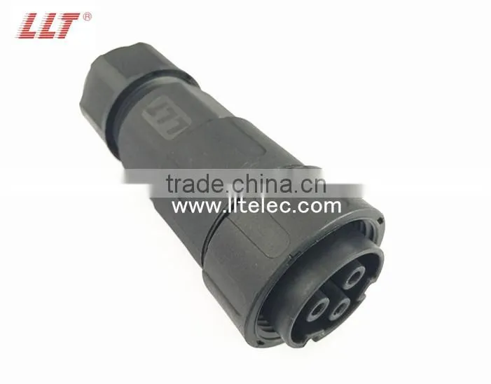 high voltage 3 contacts screw terminal waterproof panel mount connector