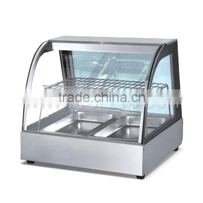 HW-838 Curved glass warming showcase