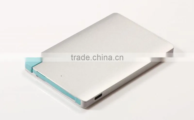 2016 3000mah shenzhen factory ultra slim credit card power bank