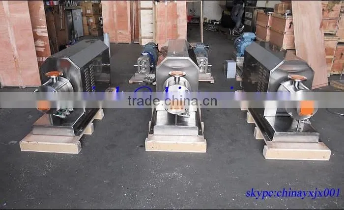 Inline high shear three stage homogenizer pump