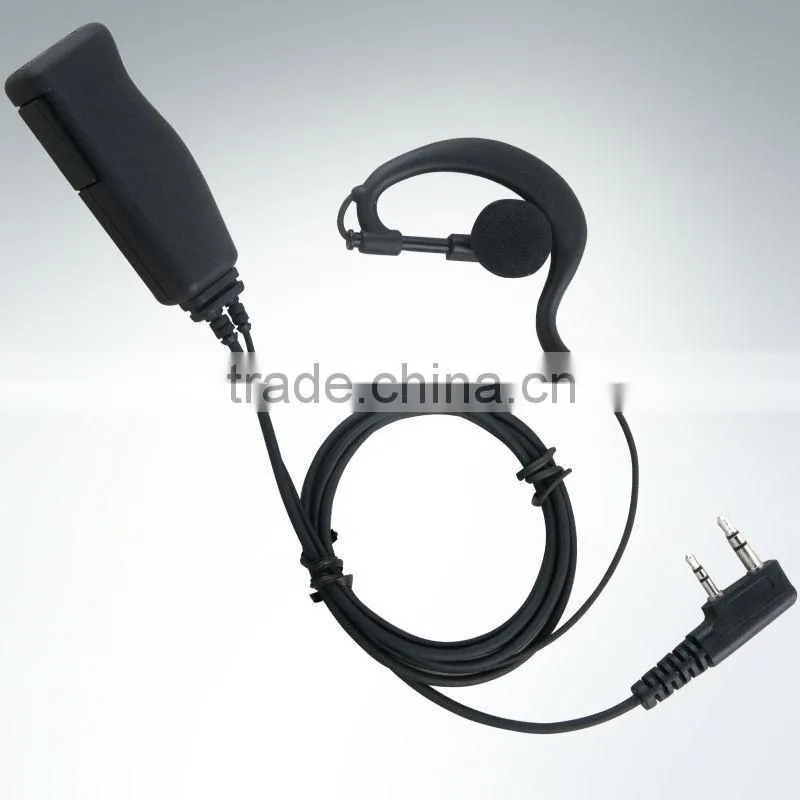 Walkie talkie Earhook with double line PTT