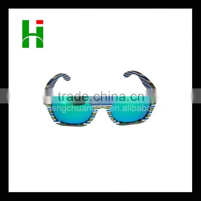 Skateboard fashion wood sunglasses