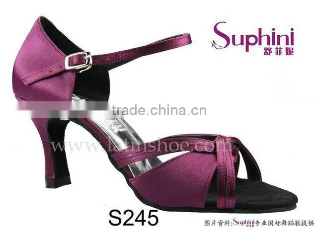 Suphini Red Glitter Shiny Sexy Latin Dance Shoes