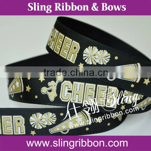 Personalized Black Satin or Grosgrain Ribbon