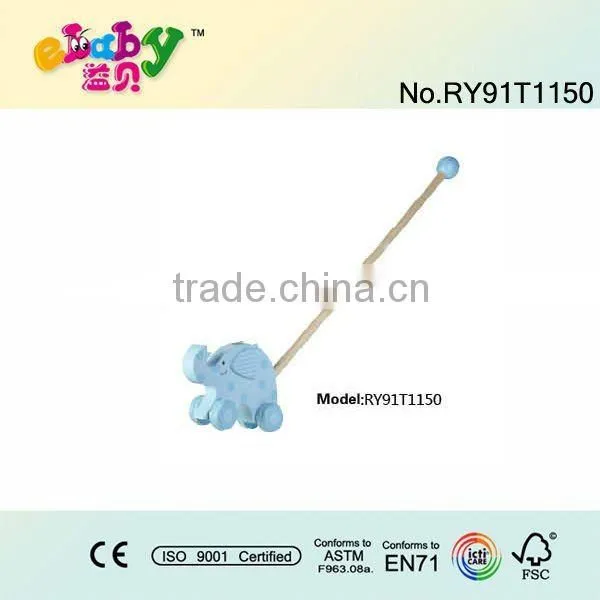 wooden deer push along toy