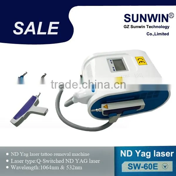 Quality guarantee 1064nm & 532nm nd yag laser tattoo removal