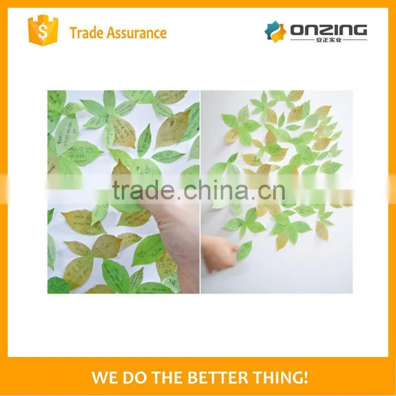 Professional custom sticky notes leaf shaped sticky notes