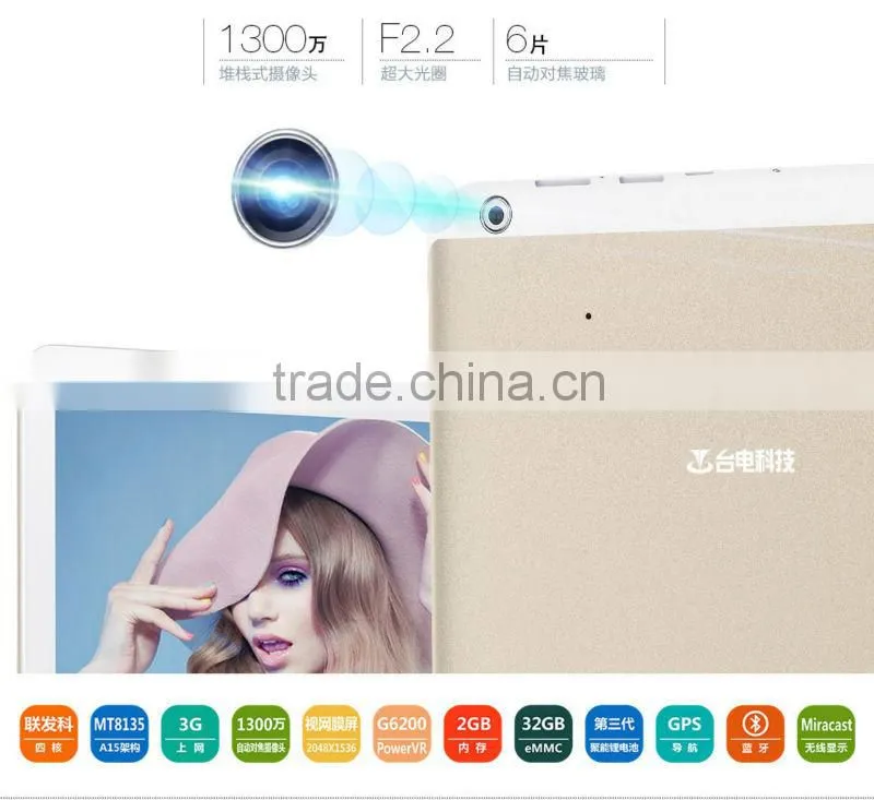 Original 9.7inch retina Teclast P98 3G Octa core MTK8392 GPS Tablet PC WCDMA Android 4.4 2GB/16GB13.0MP
