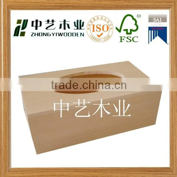 rectangle tissue box cover made from recycled wood