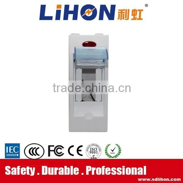single row plastic din rail with light power distribution box