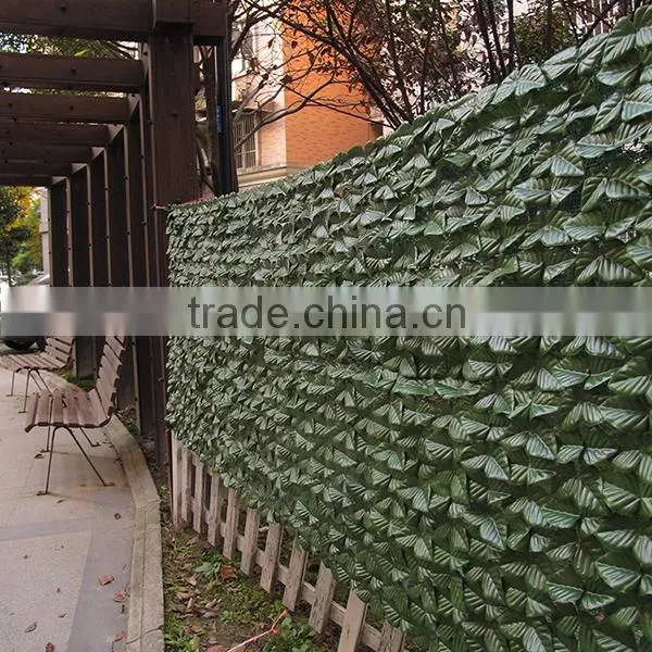 HDPE material plastic leaf fence for garden fence decoration