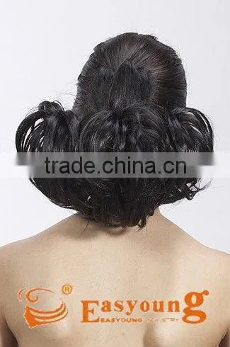 Fake Hair style curly ponytail hair pieces in claw clip, instant hair accessories