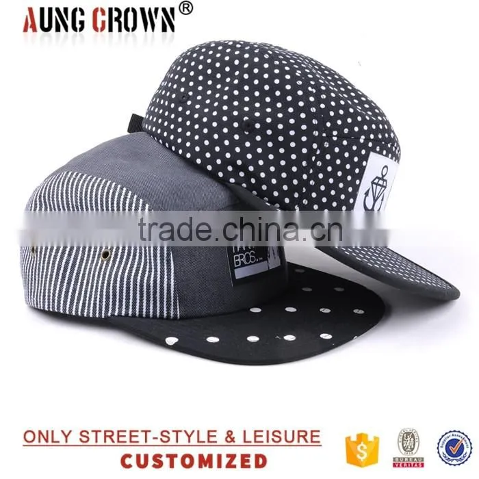 promotional custom print 5 panel caps