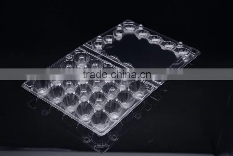 Good quality disposable PVC PET plastic quail eggs tray 20 holes
