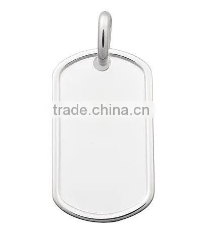 dog tag with emboss rim ,metal tag with rim