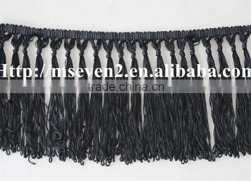 new arrival100% polyester crochet lace tassel border lace trims