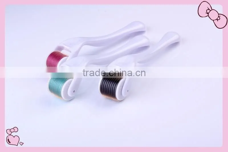 Medical grade derma roller for skin care with 540 titanium needles