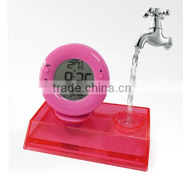 water power table alarm clock with pen holder