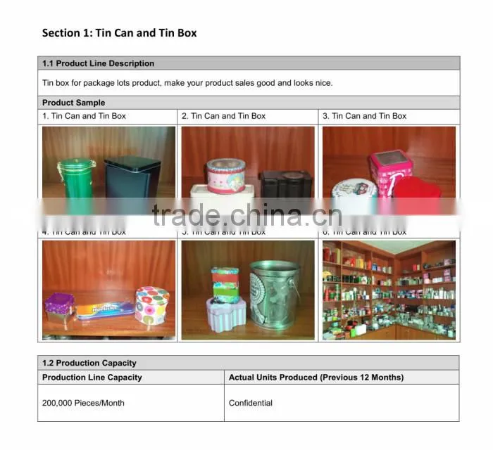 Chinese food box with tinplate,high quality wholesale chocolate box, custom tin made in China