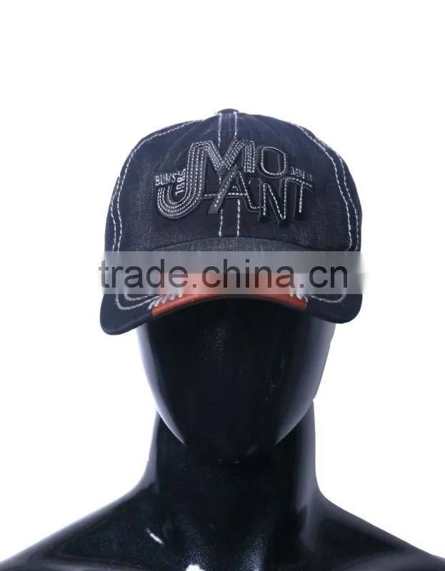Factory direct sale low price individuality thick denim peaked cap for outdoor