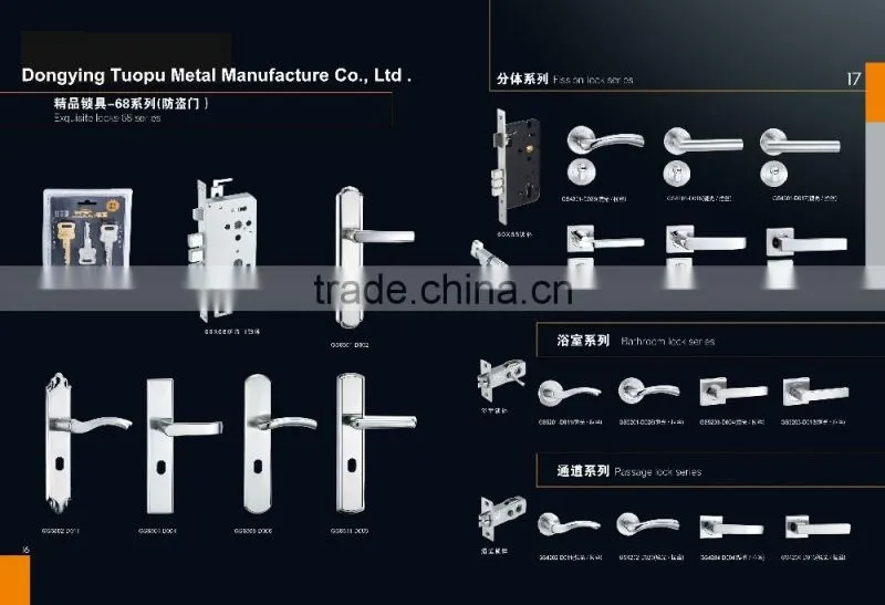 Good quality made in china stainless steel lock door handle manufacturer