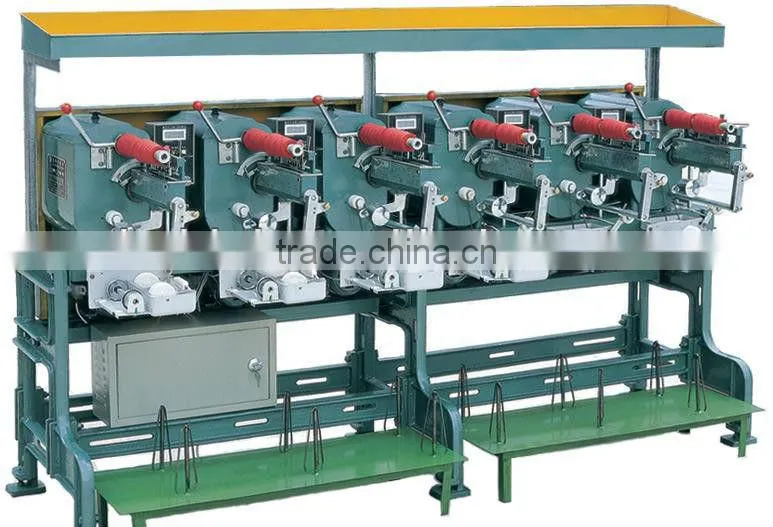 High speed 6 head yarn winding machine for winding spool or cone
