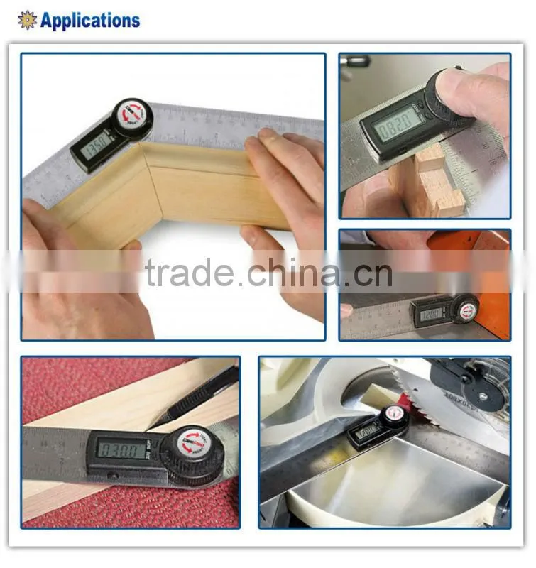 multifunction hand tool stainless steel digital angle ruler meter