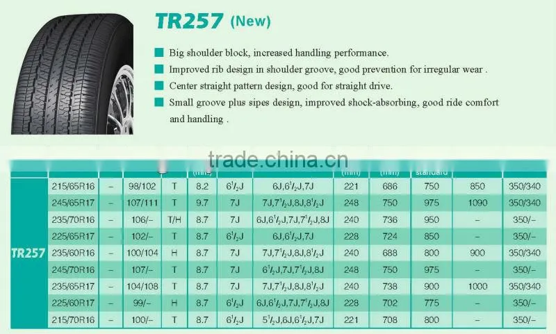 SUV 4X4 TYRES 235/65R17 TR257
