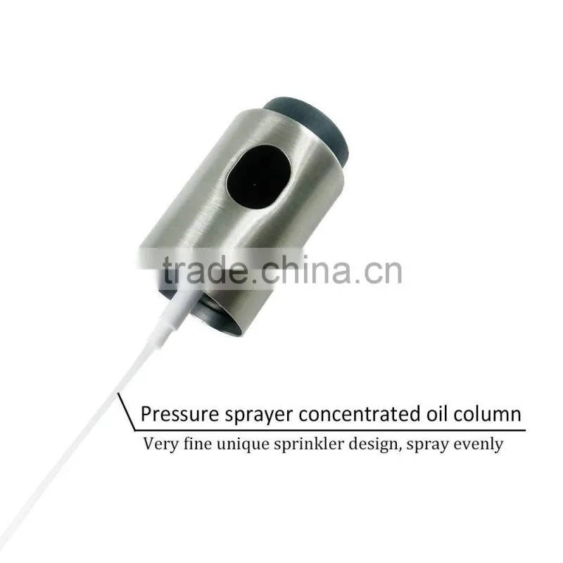 Stainless steel Baking Olive Oil Bottle/Pot/Mister, Cooking Sprayer & Dispenser, Silver
