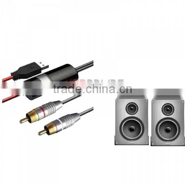 USB Sound card cable connect USB speaker