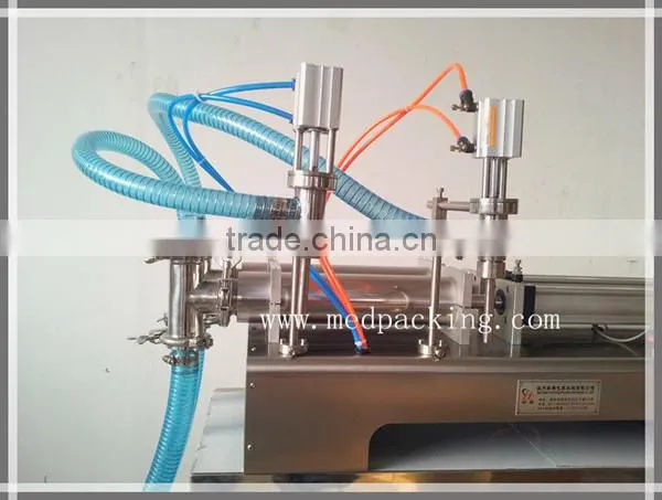 Quantitative 10-300ml Double Heads Pneumatic Unguent Tooth Paste Soy Filling Machine