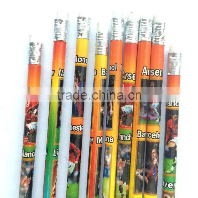 wood pencil with earser with low factory price