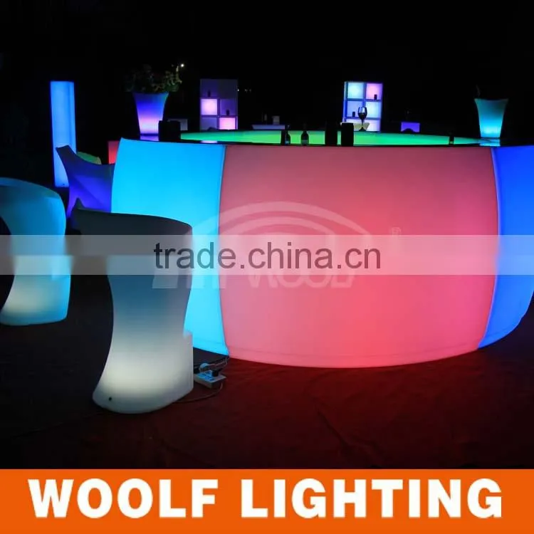 2014 hot !!! Color changing rechargeable led KTV bar table