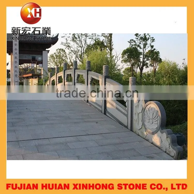 Natural stone carving granite arch bridge railing