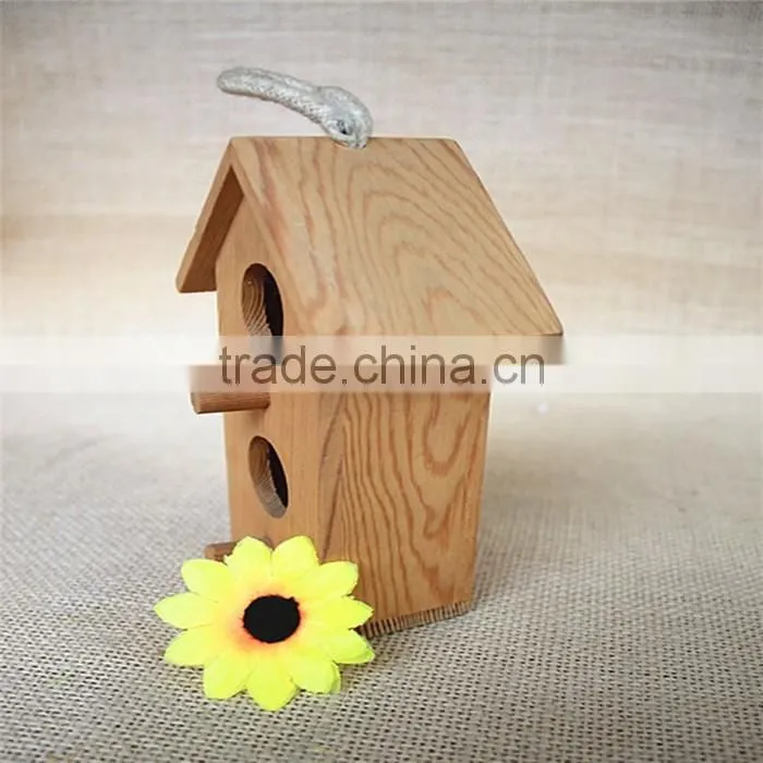 Houseshaped bird nest wood bird nest wood swallow bird nest for double round wood window