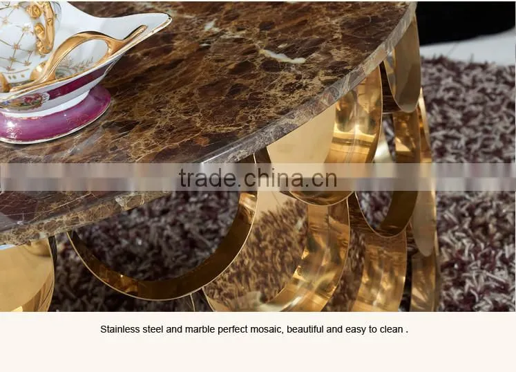 Hot Sale Gold Round Vintage Coffee Table C396