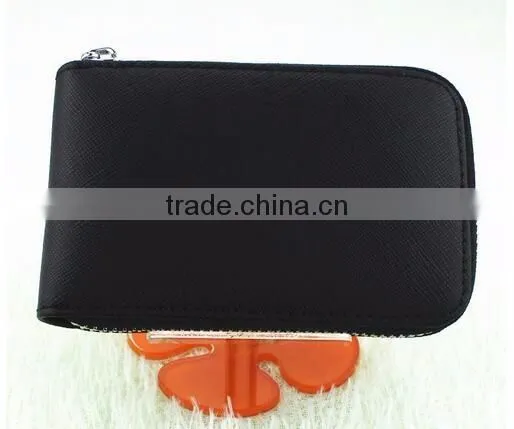 cy278 Genuine leather card holder slim wallet card wallet double Organ card package gift card holder